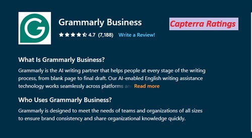 capterra ratings for grammarly