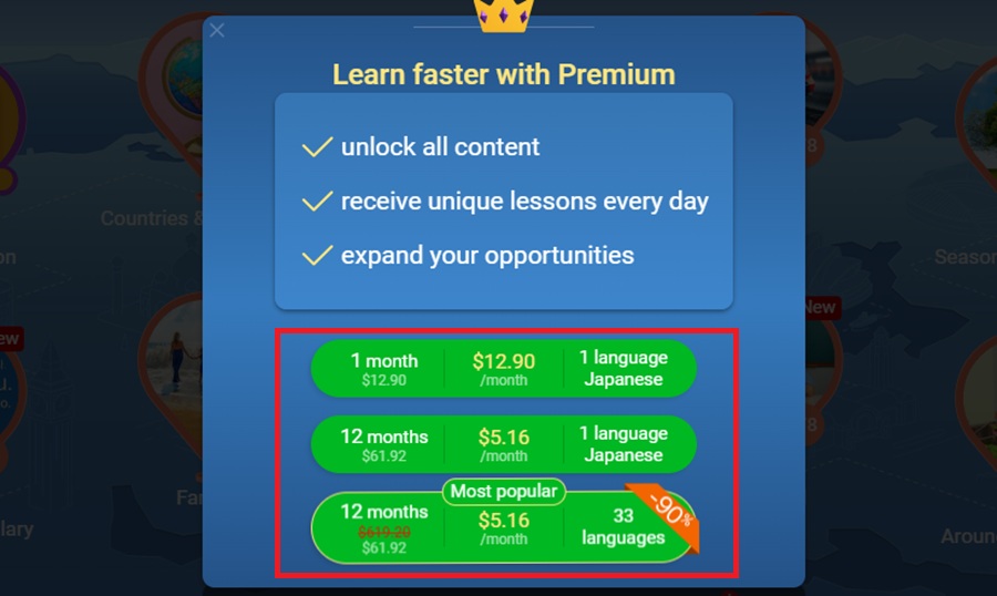 mondly pricing plan