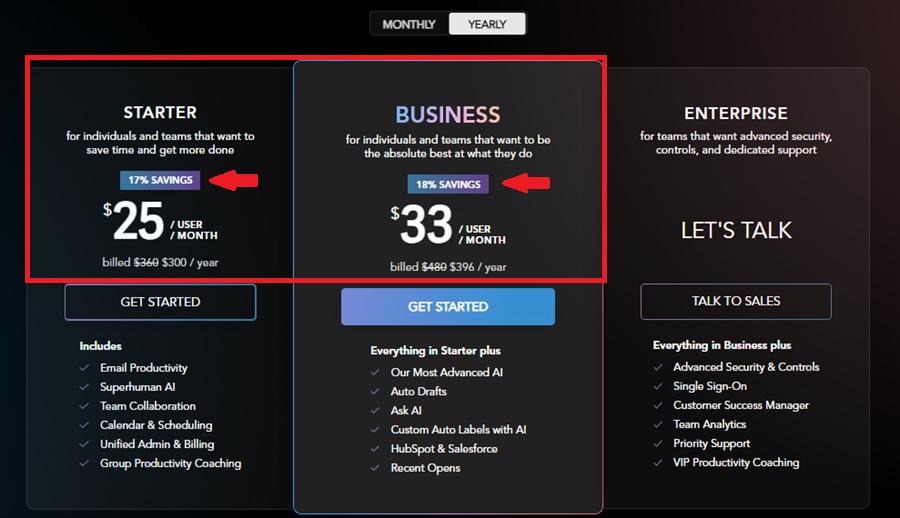 superhuman mail pricing plan