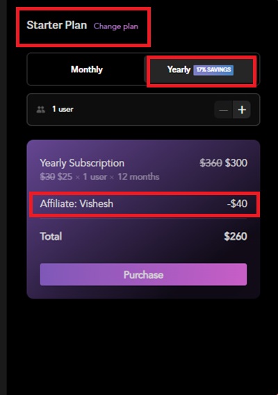 superhuman mail starter plan yearly pricing with discount applied